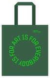 'Art is for Everybody' tote bag